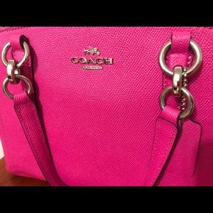 Coach Crossgrain Leather Christie Carryall Pink